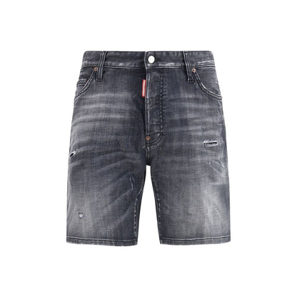 Dsquared² Shorts Bermuda De Algodón Negro - Elasticidad Práctica