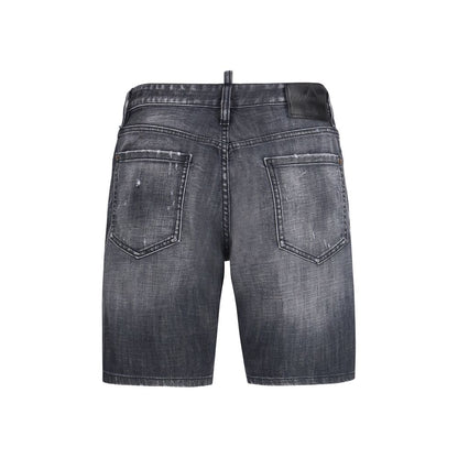 Dsquared² Shorts Bermuda De Algodón Negro - Elasticidad Práctica