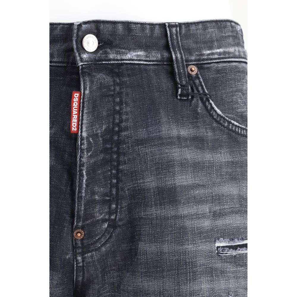 Dsquared² Shorts Bermuda De Algodón Negro - Elasticidad Práctica