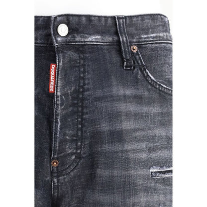 Dsquared² Shorts Bermuda De Algodón Negro - Elasticidad Práctica