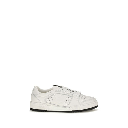 Fendi Baskets en Cuir de Veau Blanc Modèle Bos Taurus