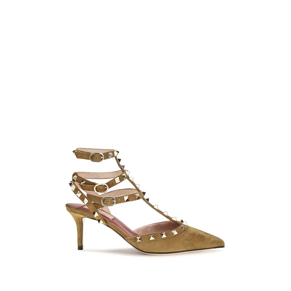 Escarpins à talons hauts Valentino Garavani en daim beige