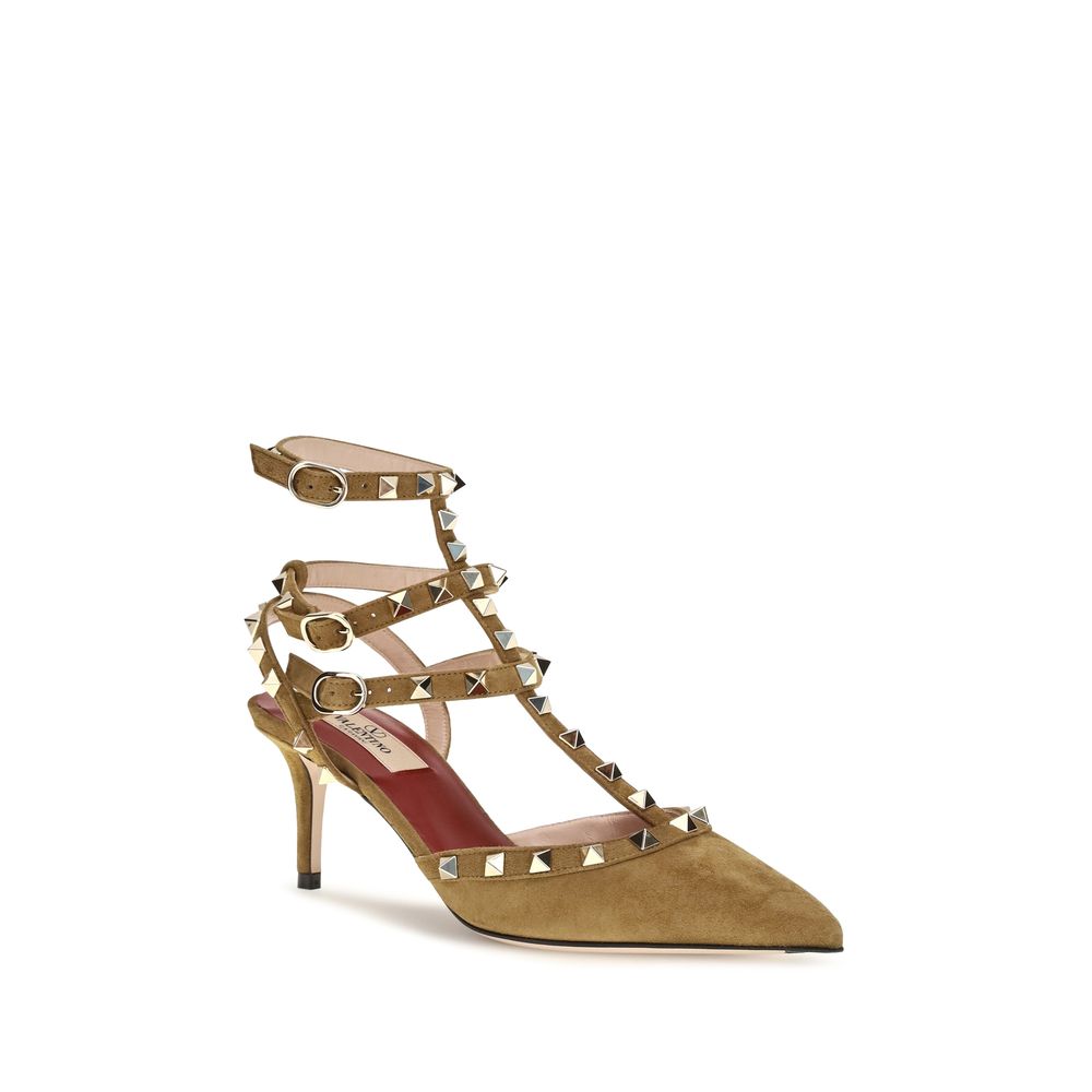 Escarpins à talons hauts Valentino Garavani en daim beige