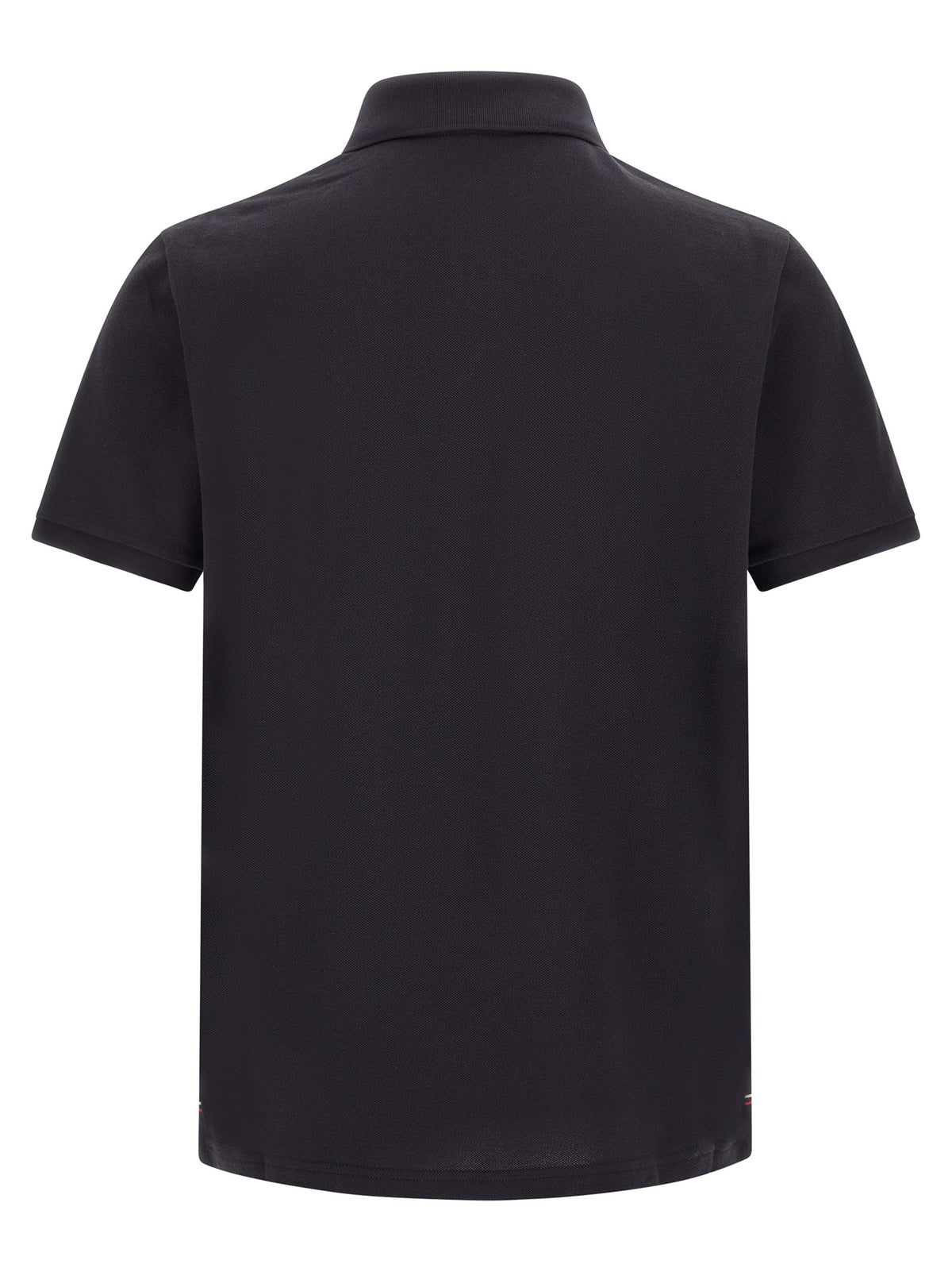 Polo De Algodón Piqué Azul De Manga Corta Moncler