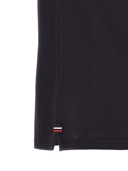 Polo De Algodón Piqué Azul De Manga Corta Moncler