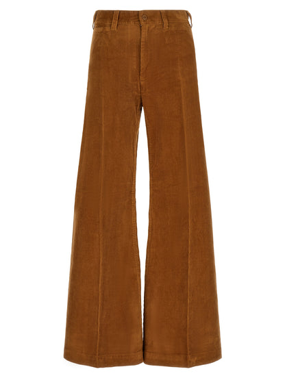 Polo Ralph Lauren Brown Cotton Flared Pants