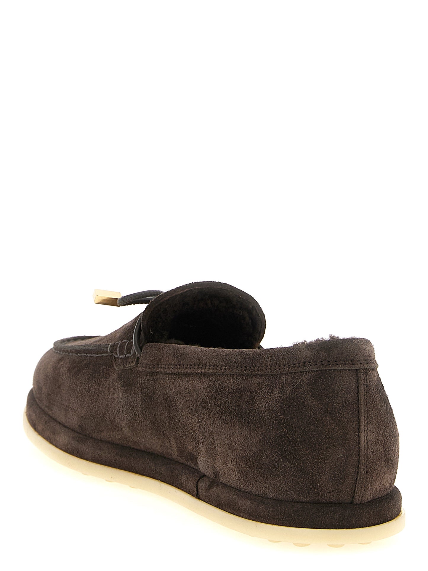 Mocasines Deslizantes De Piel De Ternera Color Marrón Tod's