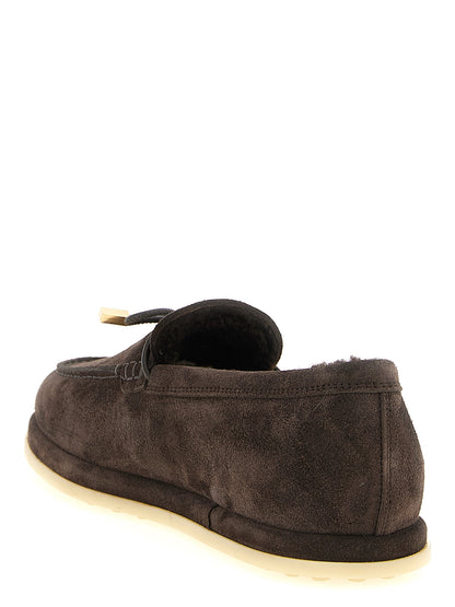 Mocasines Deslizantes De Piel De Ternera Color Marrón Tod's