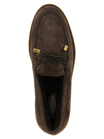 Mocasines Deslizantes De Piel De Ternera Color Marrón Tod's