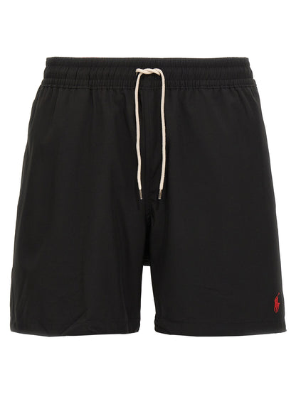 Shorts de Poliéster Negro de Uso Técnico Polo Ralph Lauren