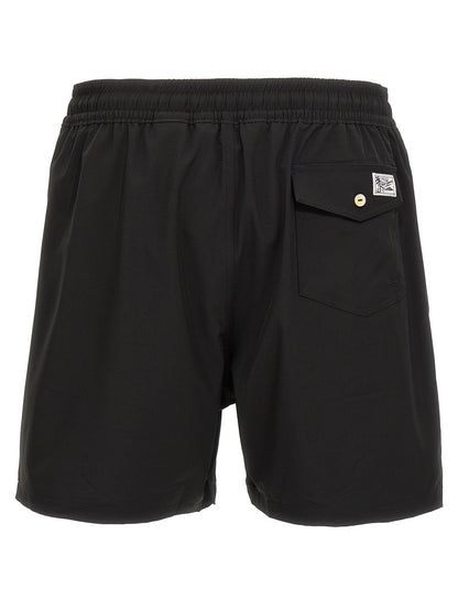 Shorts de Poliéster Negro de Uso Técnico Polo Ralph Lauren