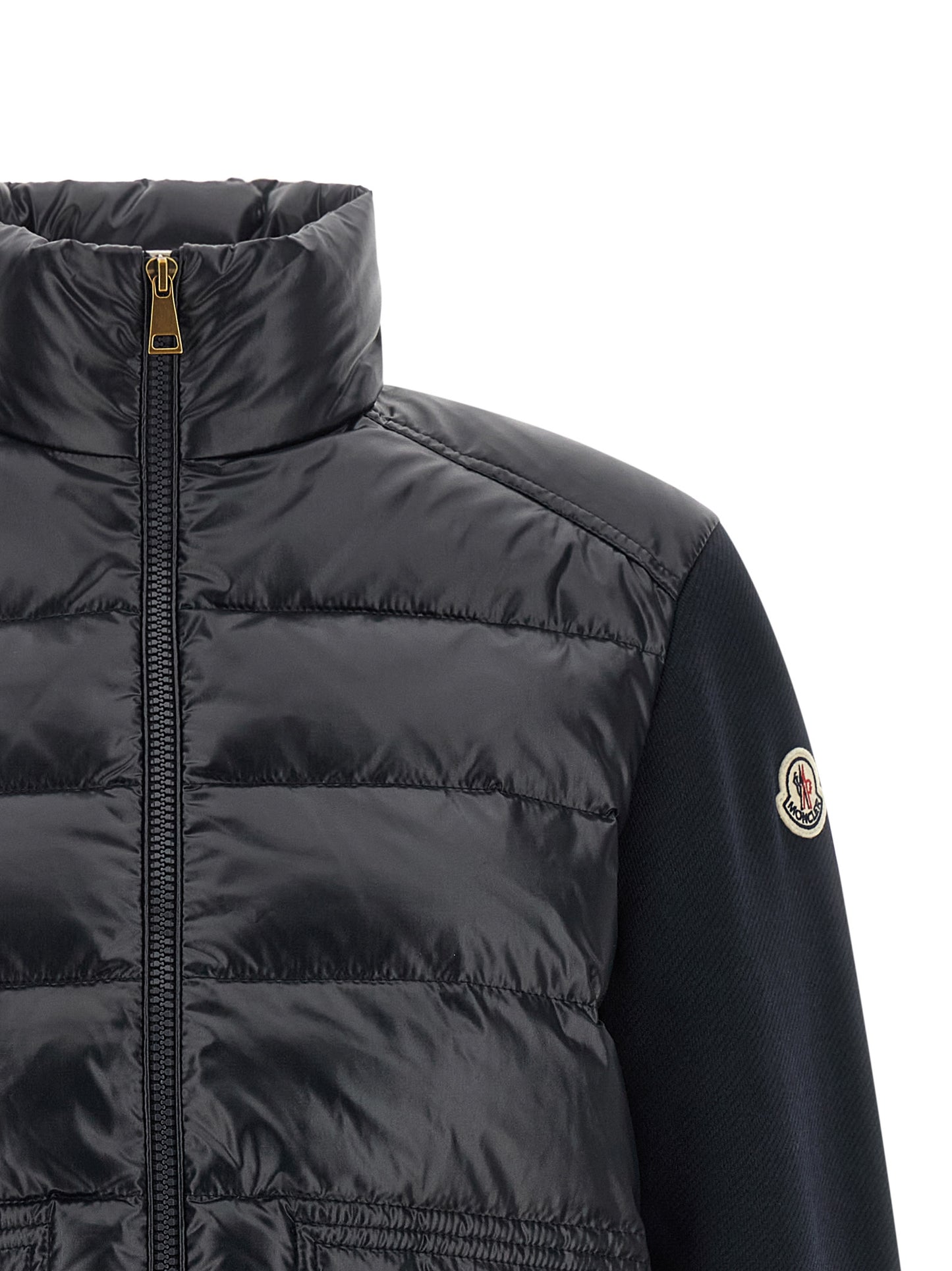 Moncler Cárdigan De Poliamida Azul - Diseño Urbano Y Técnico