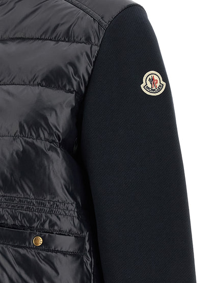 Moncler Cárdigan De Poliamida Azul - Diseño Urbano Y Técnico