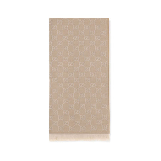 Gucci Foulard De Lana Oves Aries En Beige GG Supreme