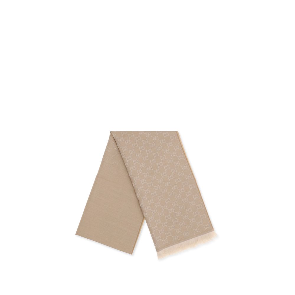 Gucci Foulard De Lana Oves Aries En Beige GG Supreme