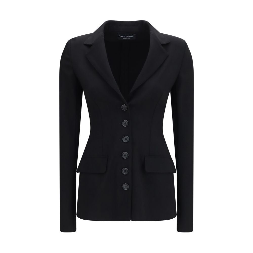 Dolce Gabbana Black Wool Full Length Oves Aries Jacket