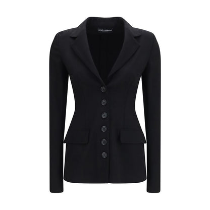 Dolce Gabbana Black Wool Full Length Oves Aries Jacket