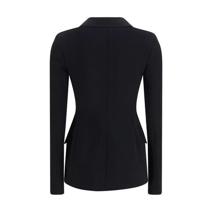 Dolce Gabbana Black Wool Full Length Oves Aries Jacket