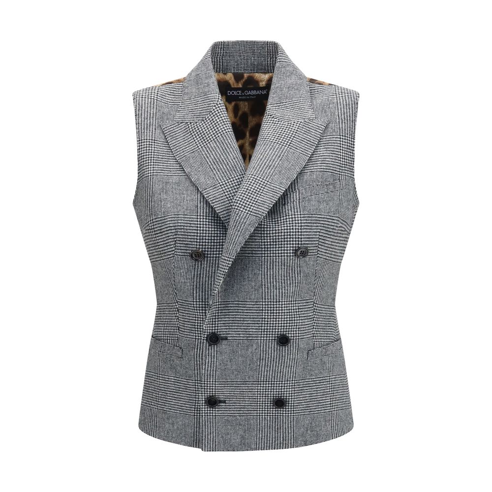 Dolce & Gabbana Blazer De Lana Gris Ovis Aries Estructurado