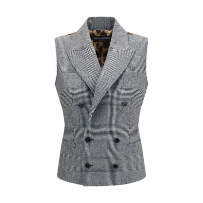 Dolce & Gabbana Blazer De Lana Gris Ovis Aries Estructurado