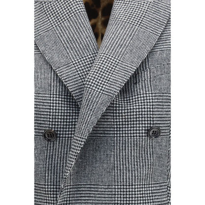 Dolce & Gabbana Blazer De Lana Gris Ovis Aries Estructurado