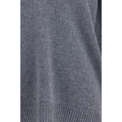 Jersey De Cachemir Gris Valentino Garavani Caída Fluida