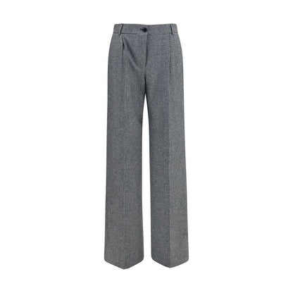 Dolce & Gabbana Ovis Aries Grey Wool Dress Pants