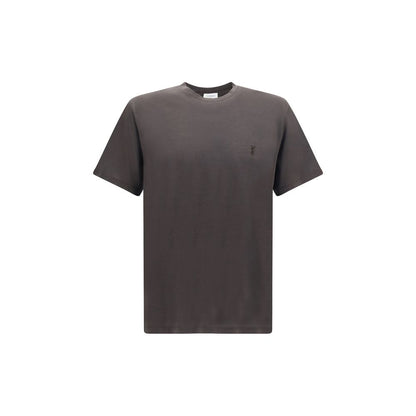 Camiseta Saint Laurent De Seda Marron Para Uso Diario Y Vestimenta Casual