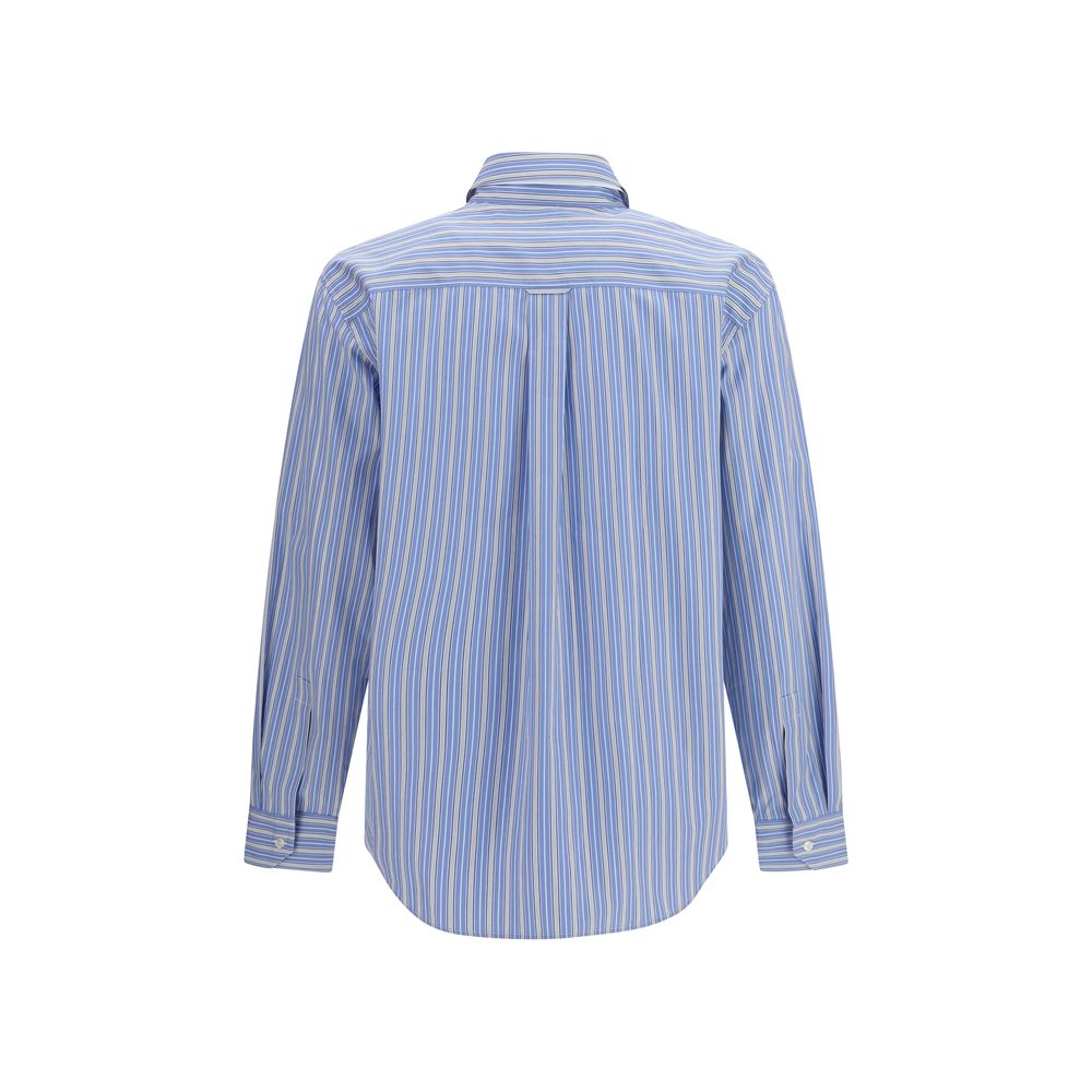 Saint Laurent Blue Cotton Cassandre Print Shirt