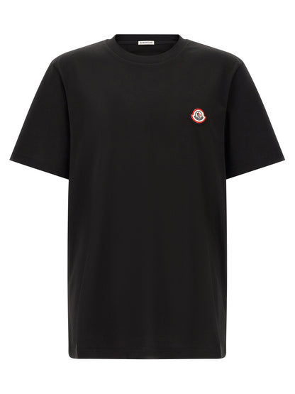 Moncler Camiseta de Algodón Negro - Confort Térmico