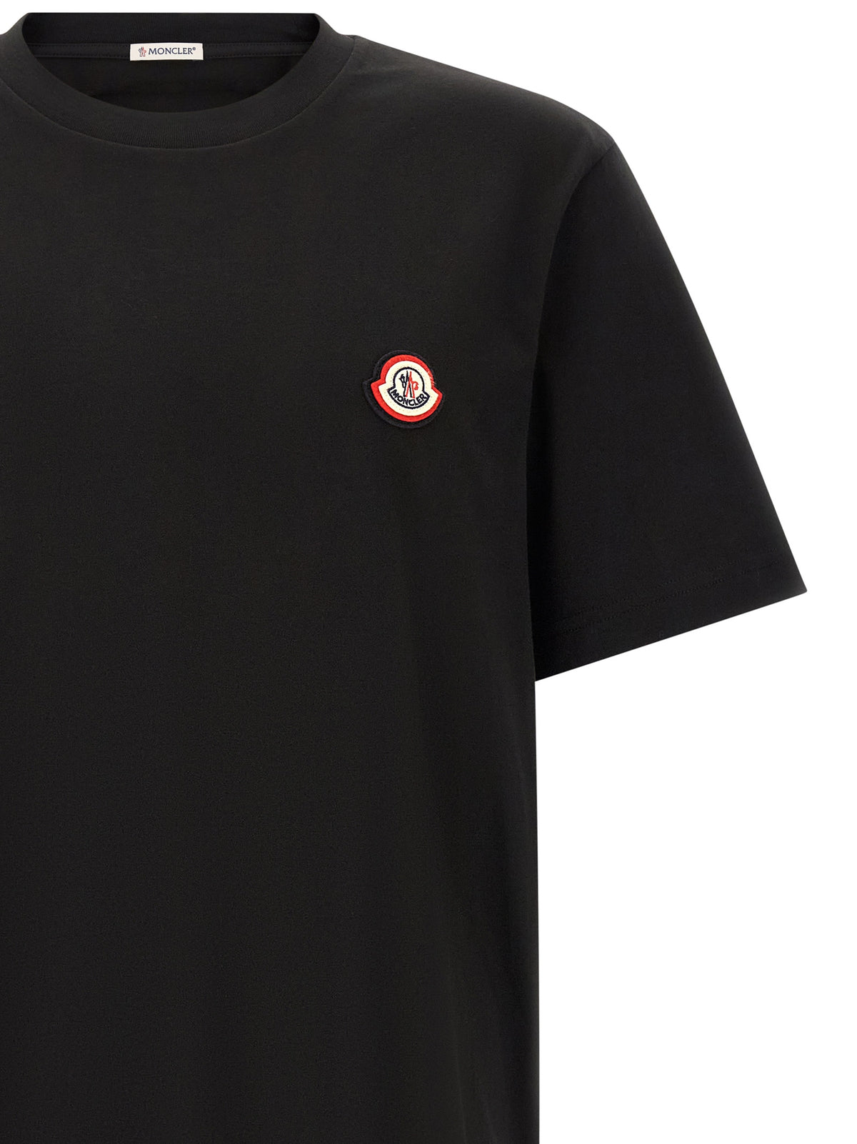 Moncler Camiseta de Algodón Negro - Confort Térmico