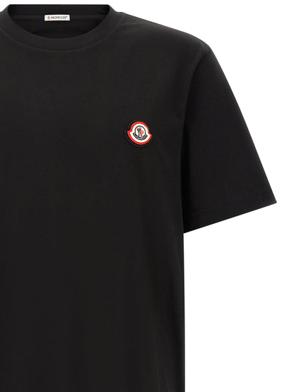 Moncler Camiseta de Algodón Negro - Confort Térmico