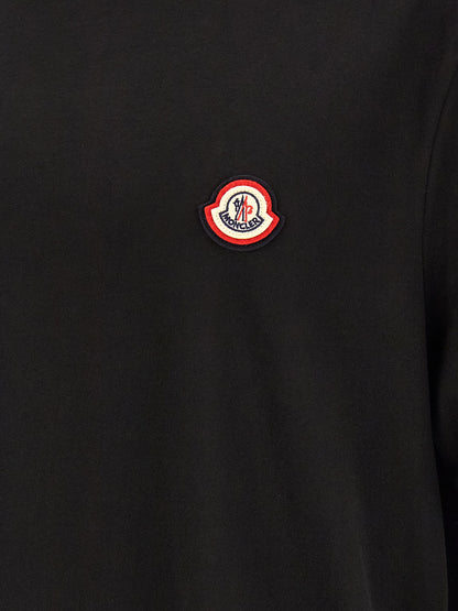 Moncler Camiseta de Algodón Negro - Confort Térmico