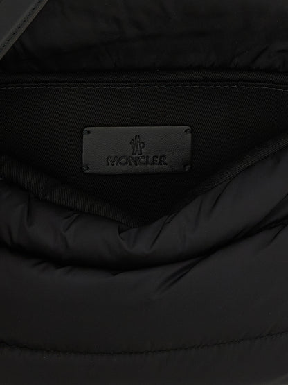Bolso De Hombro De Poliamida Negra Caradoc De Moncler