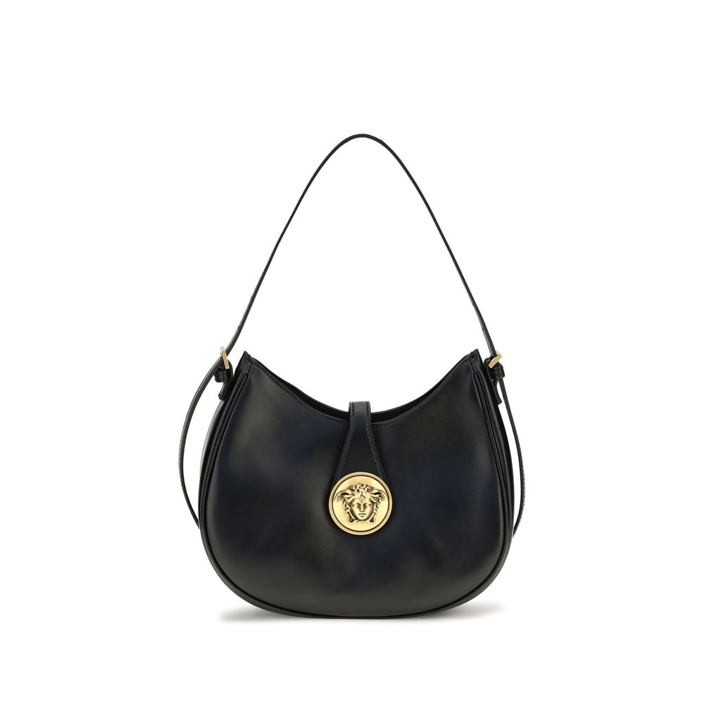 Versace Black Calf Leather Crossbody Bag Bos Taurus
