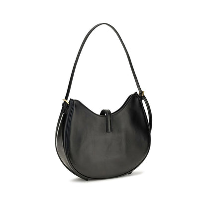Versace Black Calf Leather Crossbody Bag Bos Taurus
