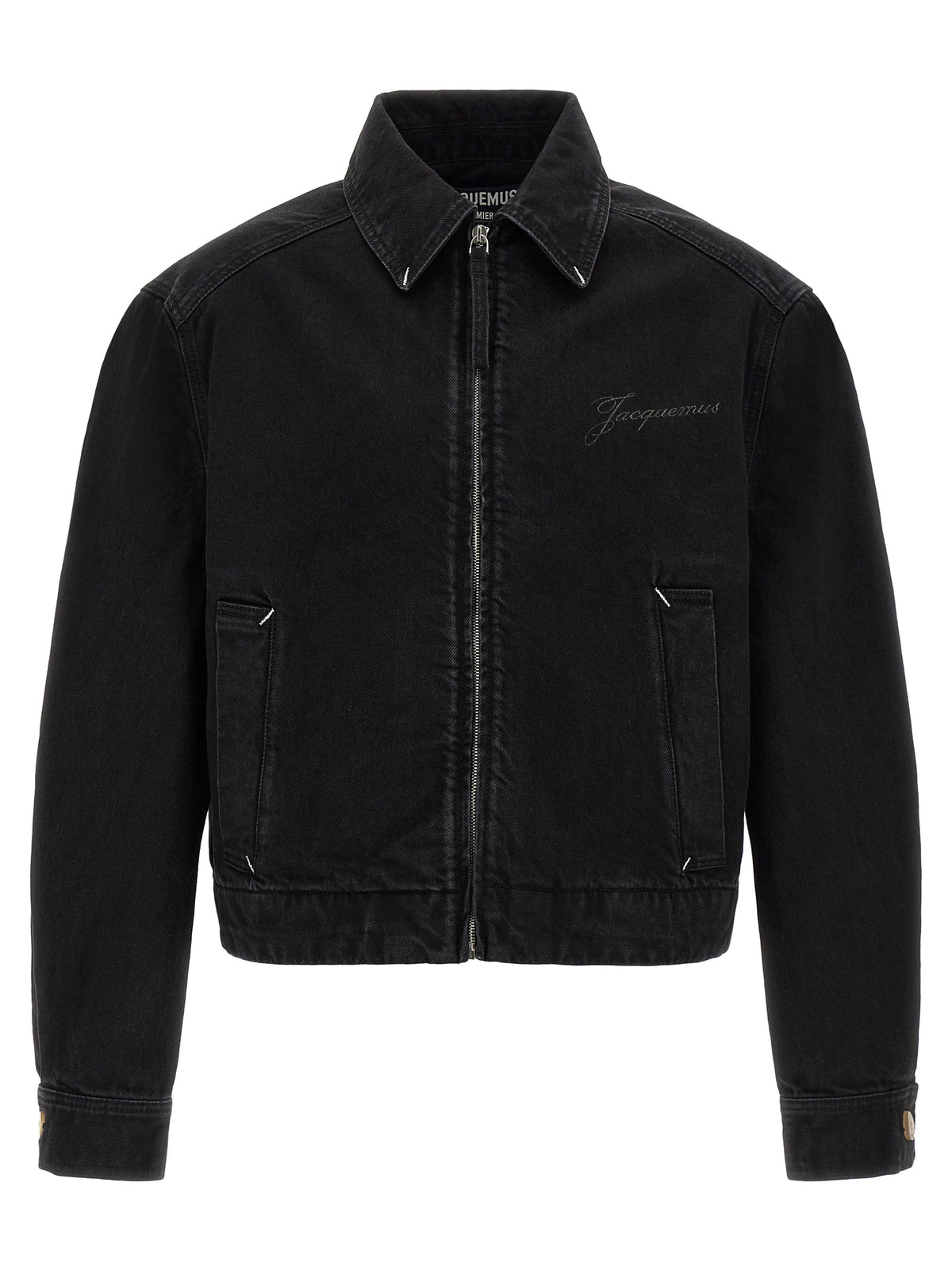 Jacquemus Veste en jean noire en coton