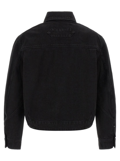 Jacquemus Veste en jean noire en coton