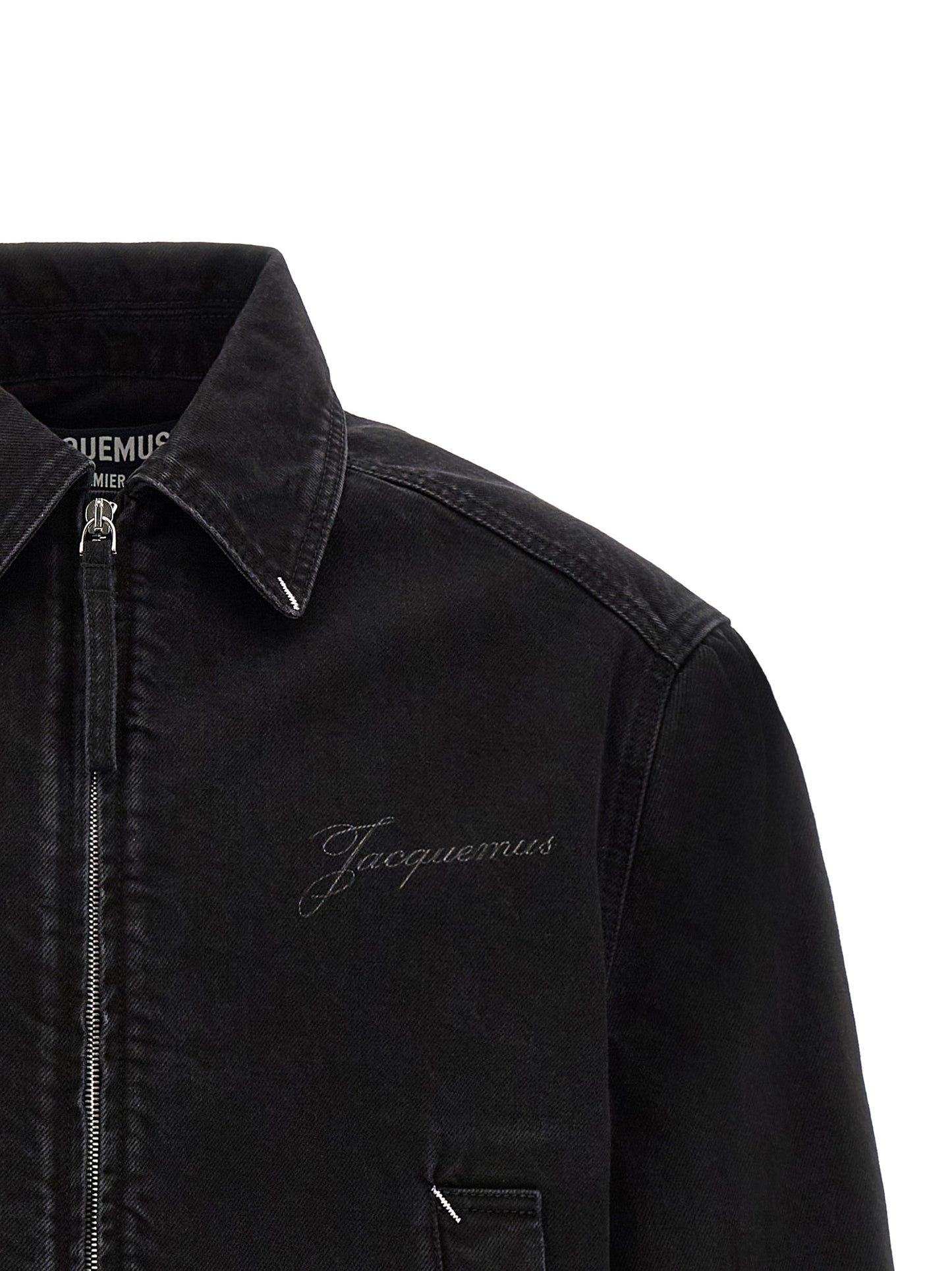 Jacquemus Veste en jean noire en coton
