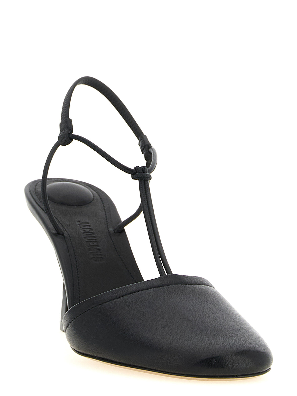 Sandales À Talon Jacquemus En Cuir D'agneau Noir