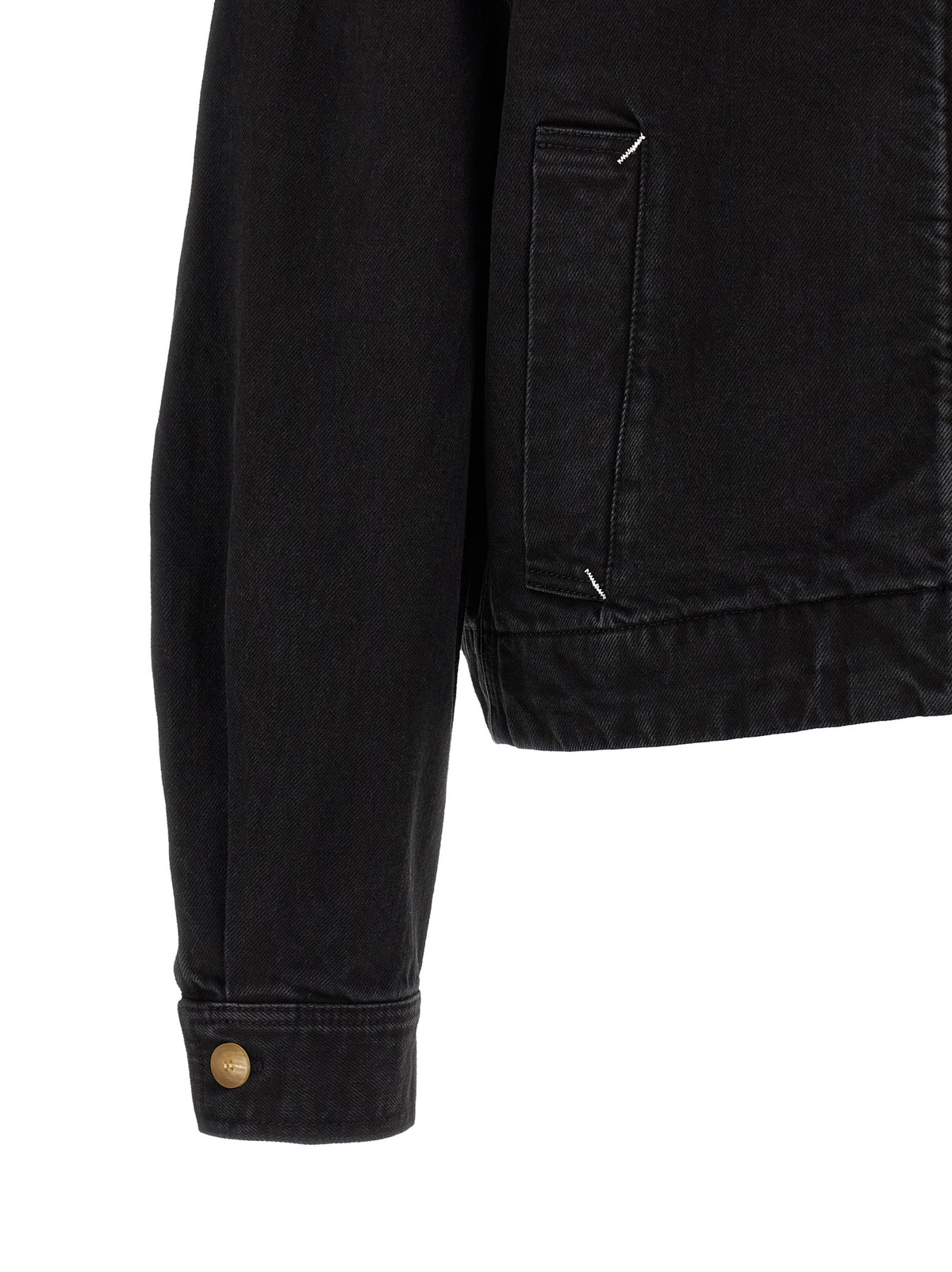 Jacquemus Veste en jean noire en coton