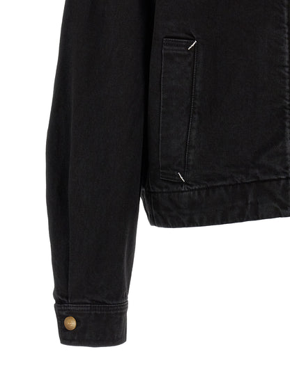Jacquemus Veste en jean noire en coton