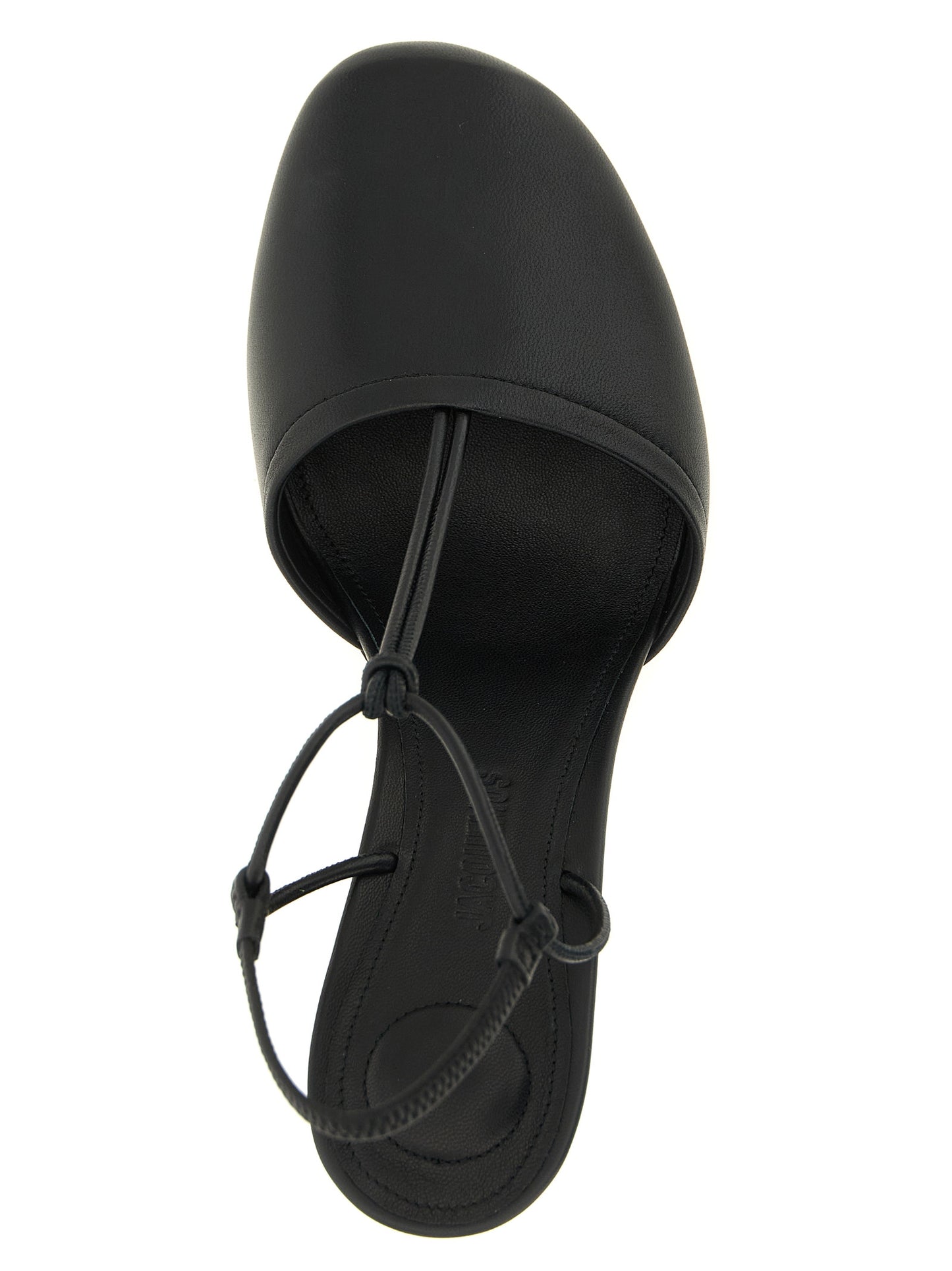 Sandales À Talon Jacquemus En Cuir D'agneau Noir