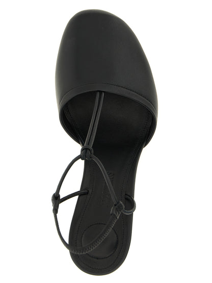 Sandales À Talon Jacquemus En Cuir D'agneau Noir