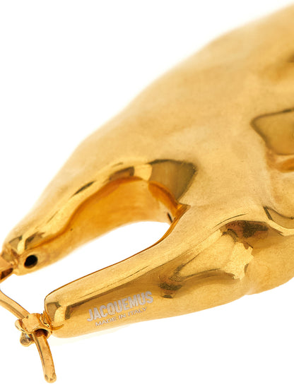Pendientes Jacquemus De Cobre Con Acabado Dorado Les Boucles Homard