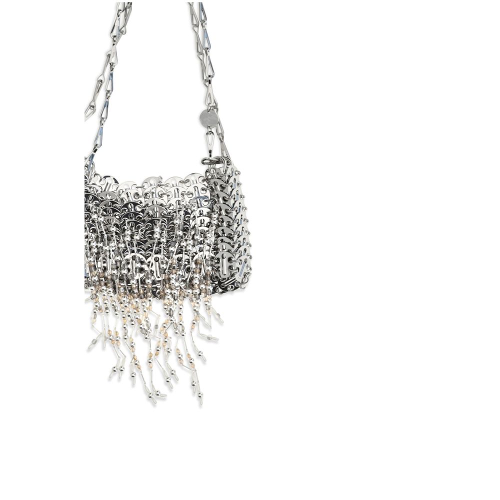Rabanne Nano 1969 Shoulder Bag - Pearly Fringe Stainless Steel