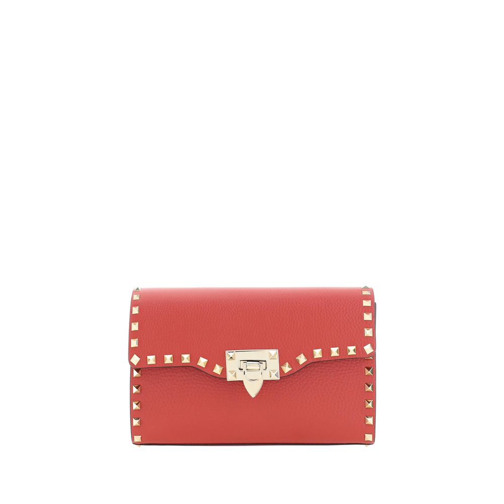 Valentino Garavani Red Calfskin Shoulder Bag Bos Taurus