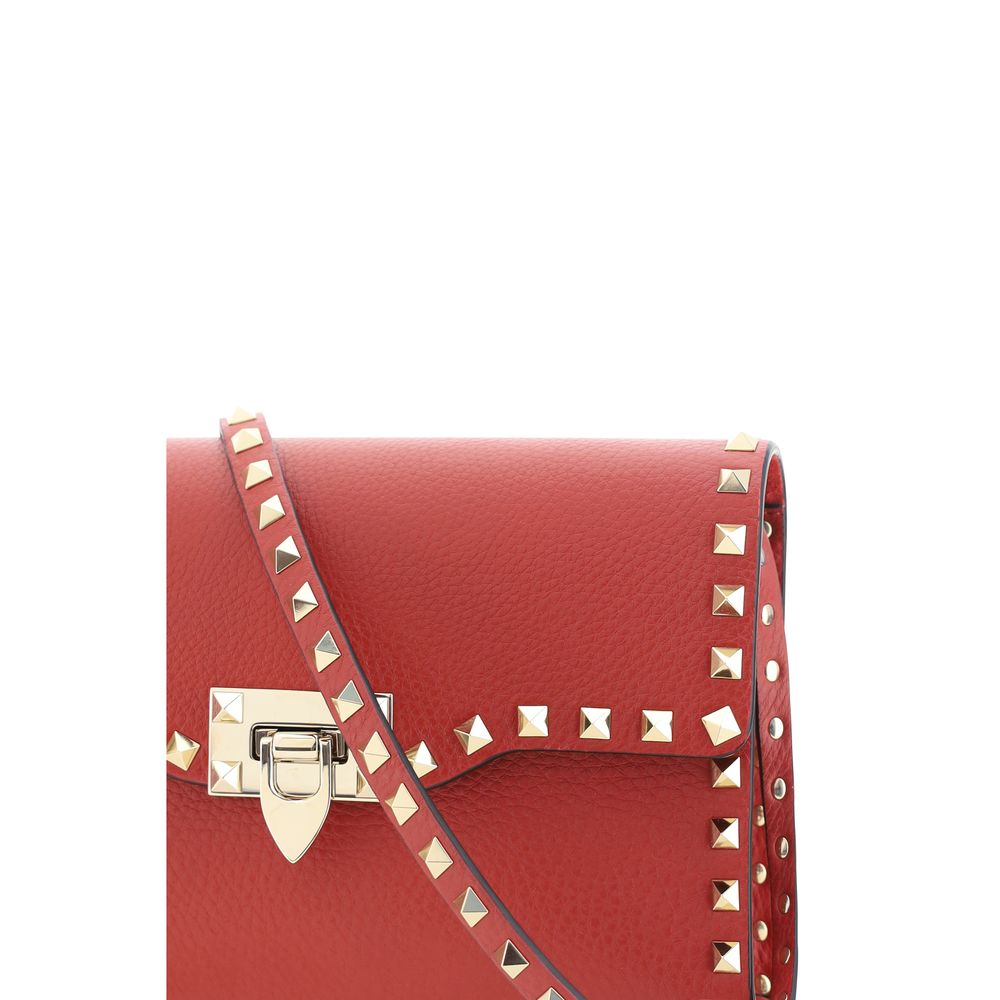 Valentino Garavani Red Calfskin Shoulder Bag Bos Taurus