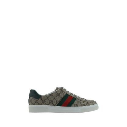 Gucci Beige Fabric Low-Top Sneakers AW26 Collection