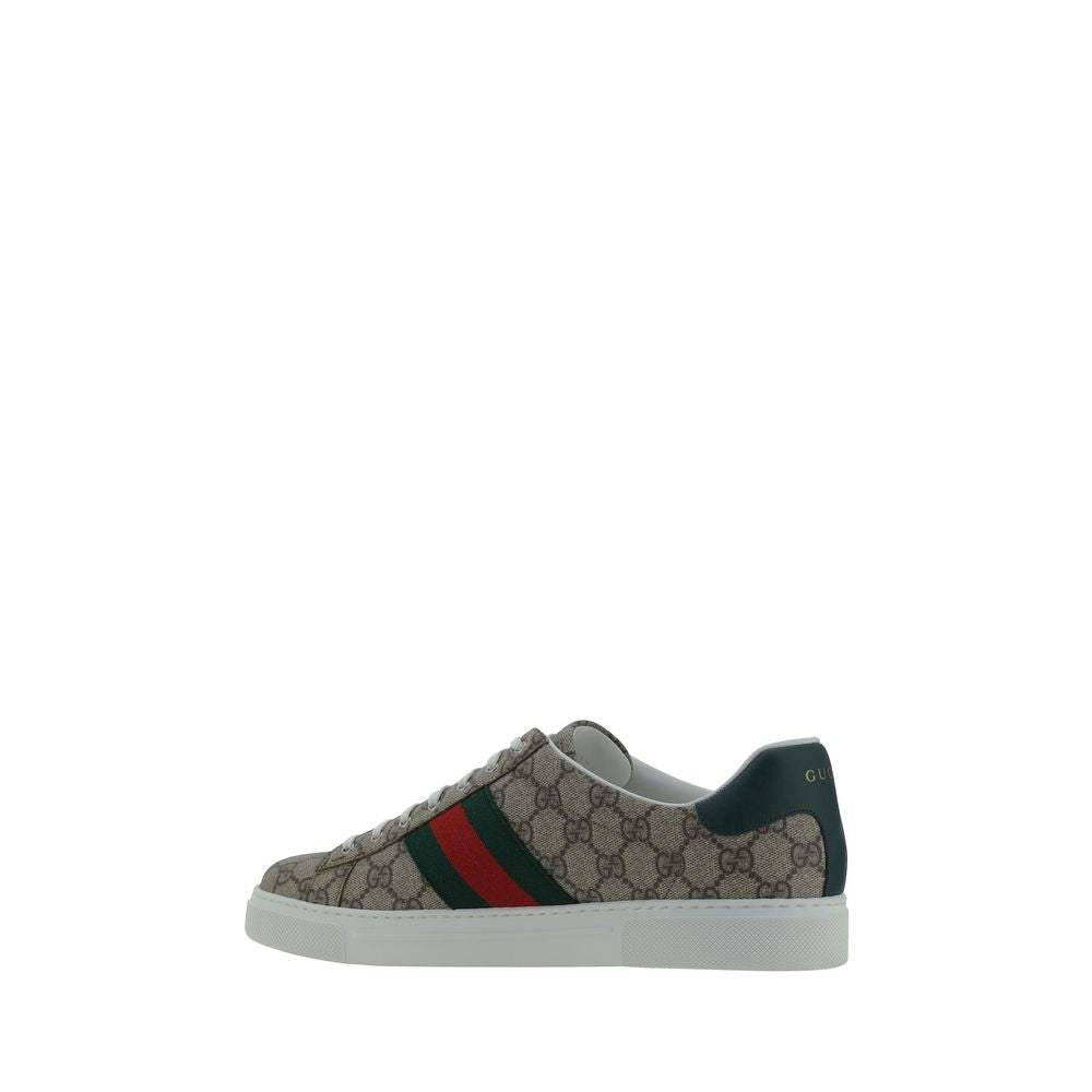 Gucci Beige Fabric Low-Top Sneakers AW26 Collection